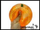 Pumpkin Large 4" Jack o Lantern Sugar Ball - Thick Glue/Gel Stretch Ball - Molasses Syrup Ultra Squishy and Moldable Slow Rise Relaxing Sensory Fidget Stress Toy Halloween