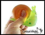 Snail in Clear Box - Sugar Thick Glue/Gel Syrup Molasses Stretch Ball - Ultra Squishy and Moldable Slow Rise Relaxing Sensory Fidget Stress Toy