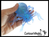 NEW - Sugar Ball Spooky Spider Shaped Squishy Stress Ball - Molasses Thick Gel