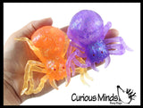 NEW - Sugar Ball Spooky Spider Shaped Squishy Stress Ball - Molasses Thick Gel