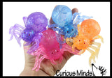 NEW - Sugar Ball Spooky Spider Shaped Squishy Stress Ball - Molasses Thick Gel