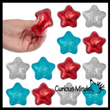 NEW - Patriotic Star Sugar Ball - Thick Glue/Gel Syrup Molasses Stretch Ball - Ultra Squishy and Moldable Slow Rise Relaxing Sensory Fidget Stress Toy