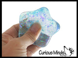 NEW - Patriotic Star Sugar Ball - Thick Glue/Gel Syrup Molasses Stretch Ball - Ultra Squishy and Moldable Slow Rise Relaxing Sensory Fidget Stress Toy