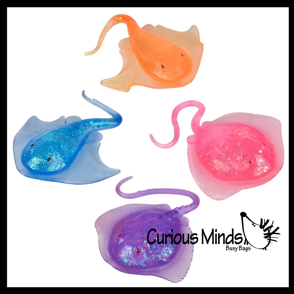 Stingray Shaped Ball - Thick Glue/Gel Syrup Molasses Stretch Ball Maltose- Ultra Squishy and Moldable Slow Rise Relaxing Sensory Fidget Stress Toy