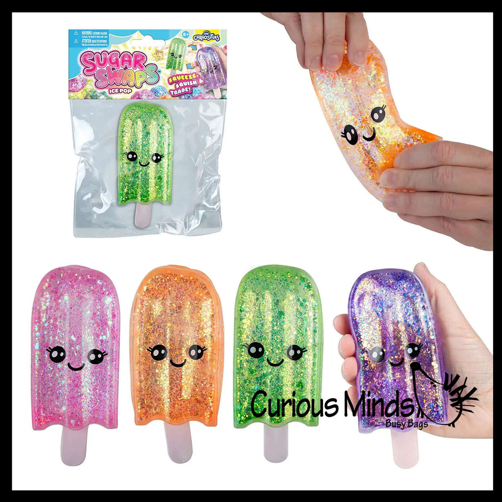 Orb Sugar Swaps Popsicle Icee Pop Ball - Thick Glue/Gel Stretch Ball - Ultra Squishy and Moldable Slow Rise Relaxing Sensory Fidget Stress Toy