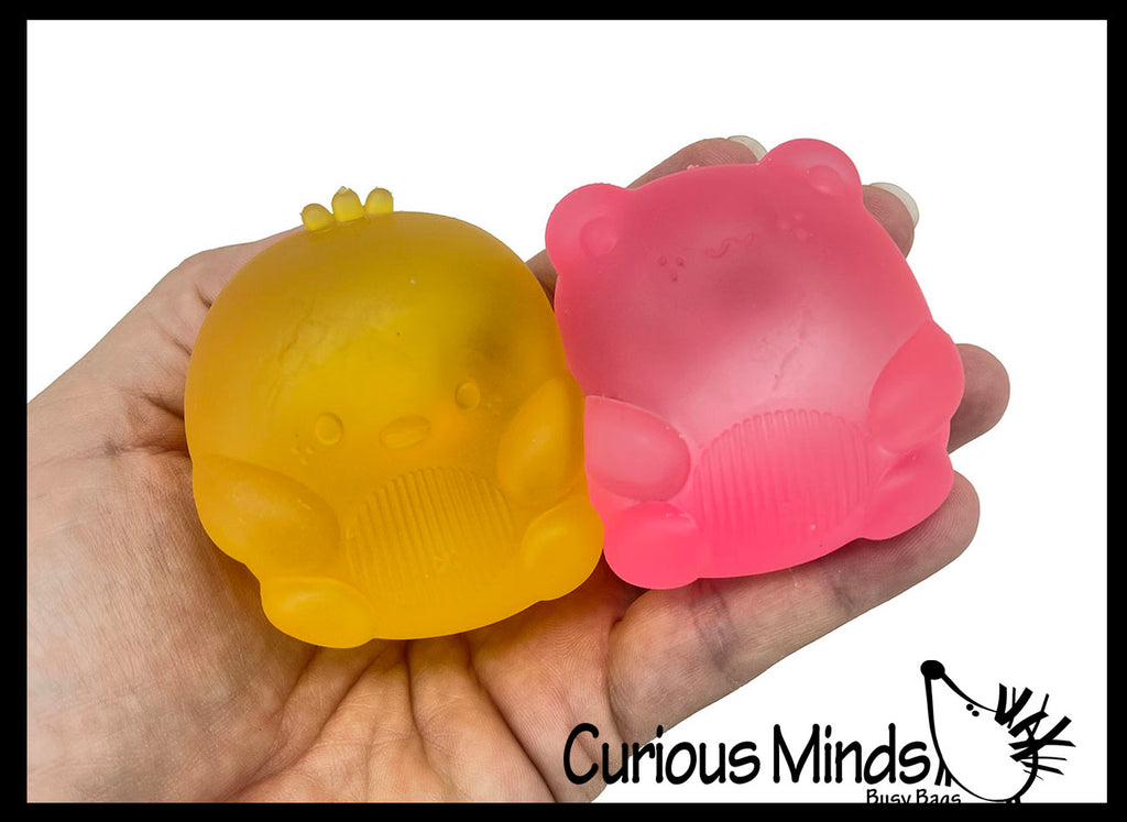Super Duper Sugar Squishers Mini FROG AND CHICK - Soft Slow Rise Gel Squishy