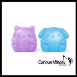 Super Duper Sugar Squishers Mini DOG AND CAT - Soft Slow Rise Gel Squishy