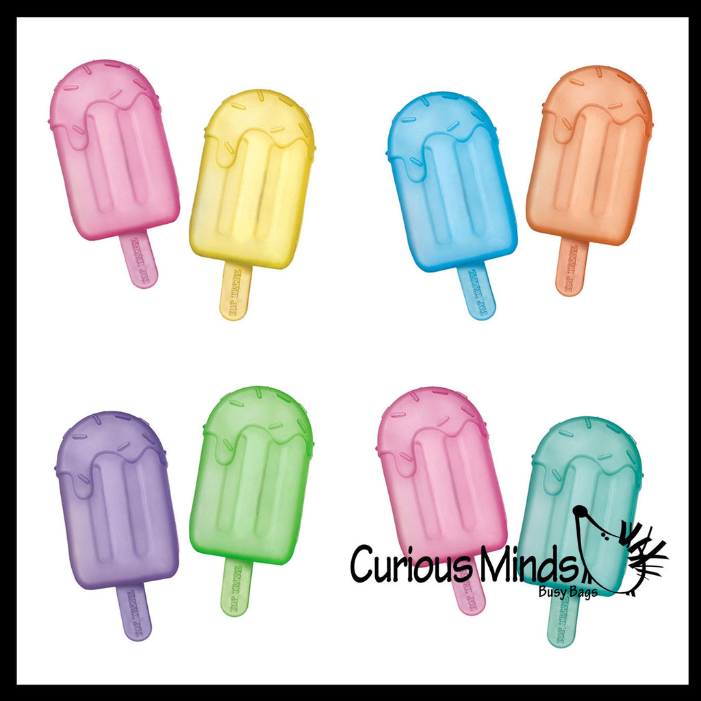 Super Duper Sugar Squishers Mini Ice Pop POPSICLES - Soft Slow Rise Gel Squishy
