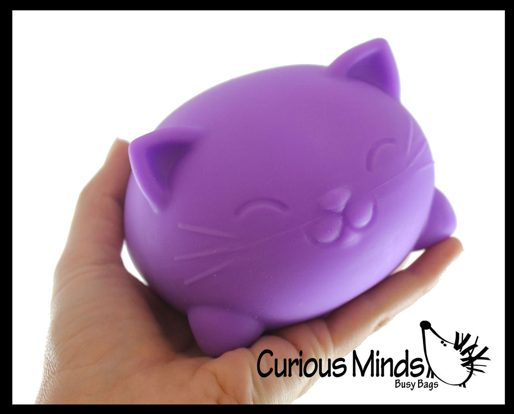 NeeDoh SUPER Groovy Cat Soft Doh Filled Stretch Ball - Ultra Squishy and Moldable Relaxing Sensory Fidget Stress Toy Nee Doh