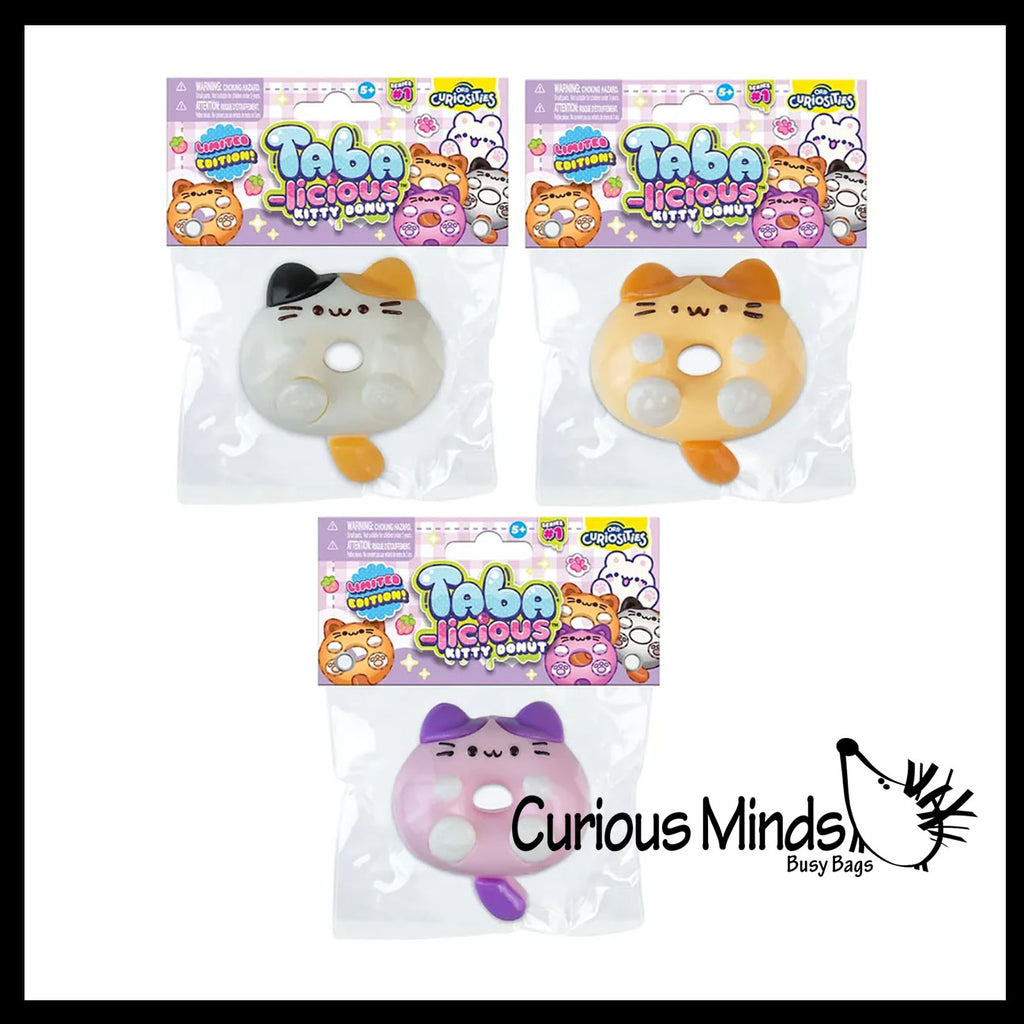 Taba Cat Donut Super Sticky Fidget Toys - Fun Squishy Sensory Toy