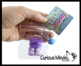 Mini Taba-licious Charm - Taba With Flocking Powder - Keychain - Tiny Cute with Bell - Super Sticky Fidget Toys - Fun Squishy Sensory Toy