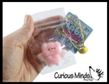 Mini Taba-licious Charm - Taba With Flocking Powder - Keychain - Tiny Cute with Bell - Super Sticky Fidget Toys - Fun Squishy Sensory Toy