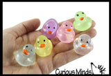 Taba Ducks Super Sticky Fidget Toys - Fun Squishy Sensory Toy 6 Sticky Rubber Duckies