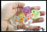 Taba Ducks Super Sticky Fidget Toys - Fun Squishy Sensory Toy 6 Sticky Rubber Duckies