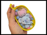 Orb Toys TABA-Licious Gacha Pouch Keychain Charms Taba Flocked Super Sticky Fidget Toys - Fun Squishy Sensory Toy