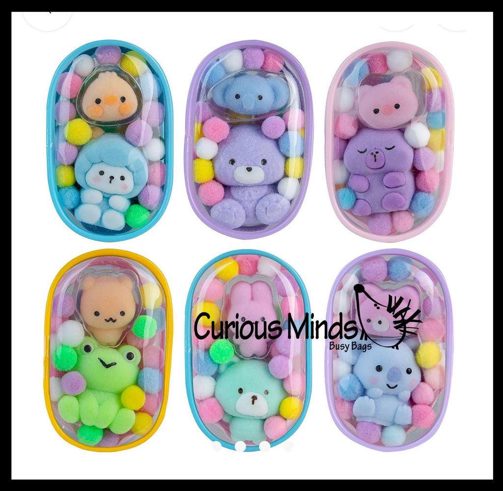 Orb Toys TABA-Licious Gacha Pouch Keychain Charms Taba Flocked Super Sticky Fidget Toys - Fun Squishy Sensory Toy