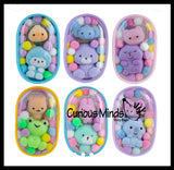 Orb Toys TABA-Licious Gacha Pouch Keychain Charms Taba Flocked Super Sticky Fidget Toys - Fun Squishy Sensory Toy
