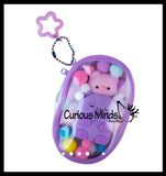 Orb Toys TABA-Licious Gacha Pouch Keychain Charms Taba Flocked Super Sticky Fidget Toys - Fun Squishy Sensory Toy
