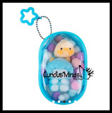 Orb Toys TABA-Licious Gacha Pouch Keychain Charms Taba Flocked Super Sticky Fidget Toys - Fun Squishy Sensory Toy
