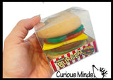 Stretchy and Squishy Sand Burger Stress Ball - Sand Filled Buns and Stretchy Toppings