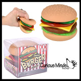 Stretchy and Squishy Sand Burger Stress Ball - Sand Filled Buns and Stretchy Toppings