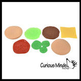 Stretchy and Squishy Sand Burger Stress Ball - Sand Filled Buns and Stretchy Toppings