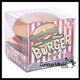 Stretchy and Squishy Sand Burger Stress Ball - Sand Filled Buns and Stretchy Toppings