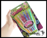 6 Pack of Tattoo Gel Pens - Fake Tattoo Fun with Stencils - Draw on Skin - Temporary Tattoos