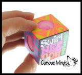 NeeDoh Assorted Teenie Tiny Nee-Doh Soft Doh Filled Stretch Ball - (Regular, Glow, Ripples, Swirl) Ultra Squishy and Moldable Relaxing Sensory Fidget Stress Toy