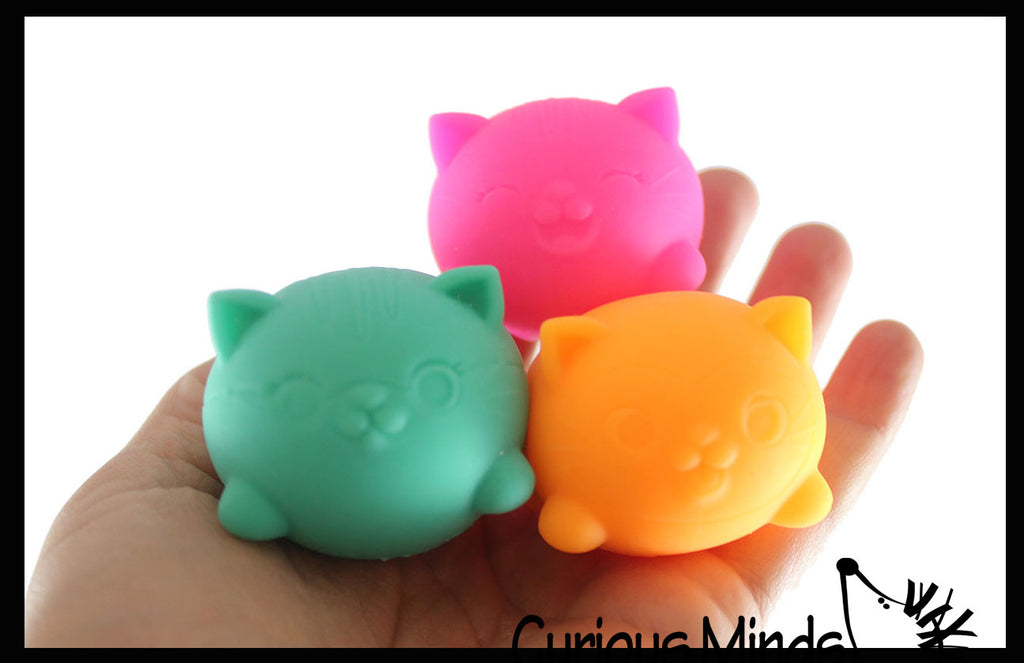 NeeDoh Teenie Cool Cat Groovy Soft Doh Filled Stretch Ball - Ultra Squishy and Moldable Relaxing Sensory Fidget Stress Toy Nee Doh
