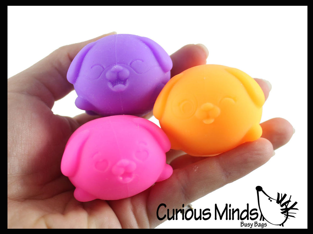NeeDoh Teenie Dog Funky Pup Groovy Soft Doh Filled Stretch Ball - Ultra Squishy and Moldable Relaxing Sensory Fidget Stress Toy Nee Doh