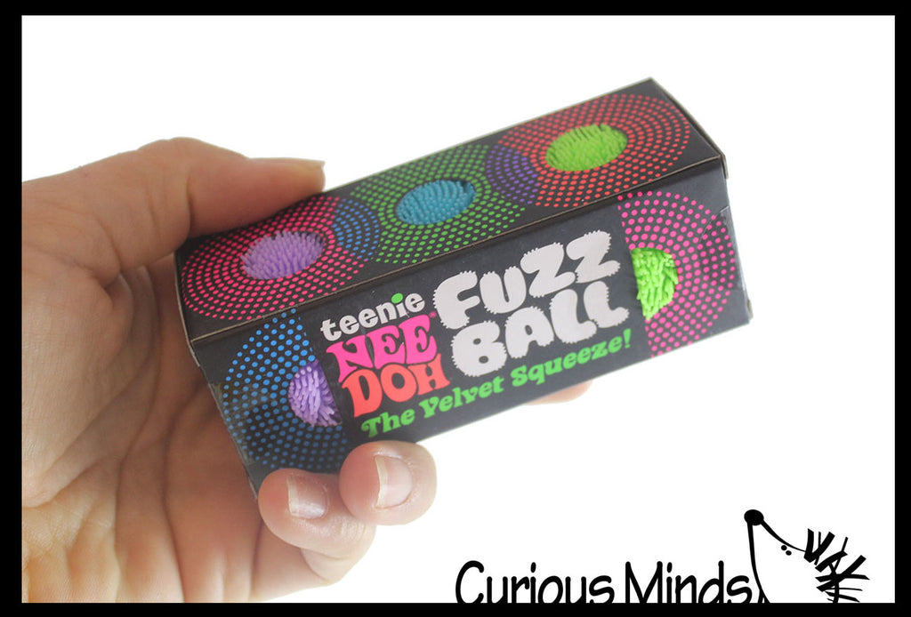 NEW - NeeDoh Teenie Fuzzball Soft Doh Filled Stretch Ball - Ultra Squishy and Moldable Relaxing Sensory Fidget Stress Toy Nee Doh Fuzz Velvet