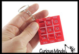 NEW - Tic Tac Toe Mini Keychain Game - Classic Game - Brain Teaser Travel Clip On