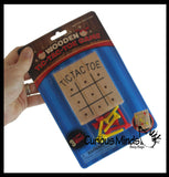 NEW - Tic Tac Toe Peg Game - Wooden Classic Game - Peg Puzzle Brain Teaser