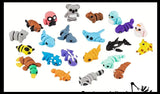 NEW - Tiny 3D Printed Wiggle Articulated Jointed Moving Fidget Toy - Unique Sensory Toy Mini Assorted Animals