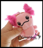 Axolotl Plush Stuffed Animals with Clip - Adorable Walking Fish Toy - Plush - Soft Squishy Animal Plushie Stuffie - Backpack Clip