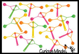 Mini Plastic Clacker Noise Maker Clicker Clanker Clank Toy - Fun Classic Novelty Music Party Favor Toy - OT Sensory Tool