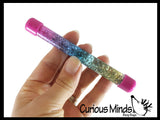 Mini 5" Glitter Tube Baton - Liquid Motion Calm Down Fidget Water Sparkle Drip Timer