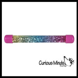 Mini 5" Glitter Tube Baton - Liquid Motion Calm Down Fidget Water Sparkle Drip Timer