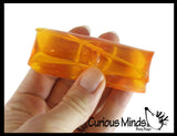 Small Water Filled Tube Snake with Glitter Stress Toy - Squishy Wiggler Sensory Fidget Ball - Trick Snake