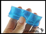 Small Water Filled Tube Snake with Glitter Stress Toy - Squishy Wiggler Sensory Fidget Ball - Trick Snake