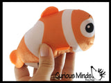 Mini Ocean Animal Small Plush Stuffed Animals - Shark, Dolphin, Walrus, Orca, Seal, Clownfish -  Adorable Tiny Mini Plushie Prize Party Favor