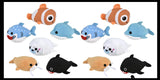 Mini Ocean Animal Small Plush Stuffed Animals - Shark, Dolphin, Walrus, Orca, Seal, Clownfish -  Adorable Tiny Mini Plushie Prize Party Favor