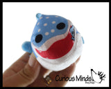 Mini Ocean Animal Small Plush Stuffed Animals - Shark, Dolphin, Walrus, Orca, Seal, Clownfish -  Adorable Tiny Mini Plushie Prize Party Favor