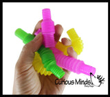 Tiny Pull and Pop Snap Expanding Flexible Accordion Tube Toy - Free Play - Open Ended Fidget Toy