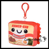 Ramen Noodle Package On Clip Plush Stuffed Animal Toy -  Adorable Soft and Cuddly Mini Plushie Plushy