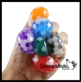 Mini Water Bead Filled Stress Balls 1.5"  Stress Ball Glob Balls - Squishy Gooey Squish Sensory Squeeze Balls