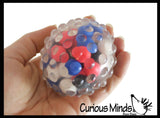 Bumpy Molecule DNA Ball - Squishy Fidget Ball - Unique Fun Stress Ball Filled with Squishy Balls