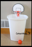 Trashcan Basketball Set - Mini Backboard and Hoop Attaches to A Trash Can - Fun Miniature Sports Game