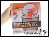 Trashcan Basketball Set - Mini Backboard and Hoop Attaches to A Trash Can - Fun Miniature Sports Game